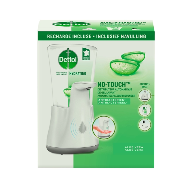 Een Handzeepdispenser Dettol Hydrating No Touch Kit met zeep 250ml koop je bij Hoekmankantoorartikelen.nl