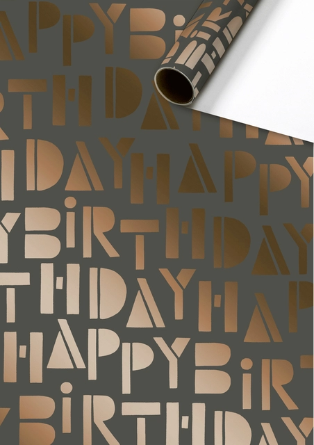 Een Inpakpapier Stewo Happy Birthday 200x70cm assorti koop je bij Hoekmankantoorartikelen.nl