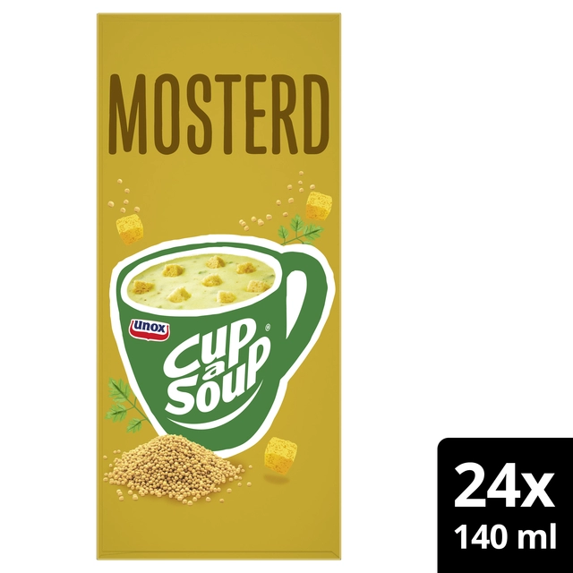 Een Cup-a-Soup Unox mosterd 24x140ml koop je bij VHK Kantoorartikelen