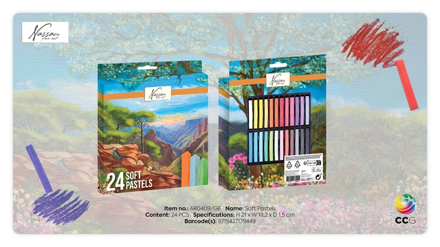 Een Pastelkrijt Nassau fine art zacht blister 24 stuks assorti koop je bij Clippz! Office Supplies