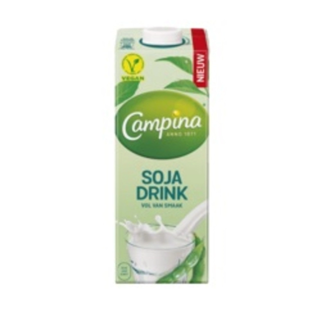 Een Sojadrink Campina plantaardig pak 1 liter koop je bij Hoekmankantoorartikelen.nl