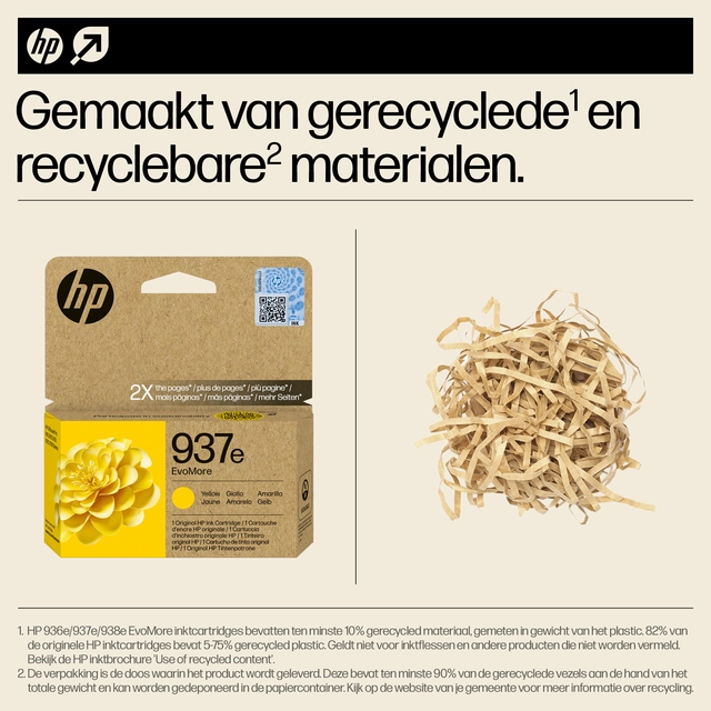 Een Inktcartridge HP 4S6W8NE 937E Evomore geel koop je bij VHK Kantoorartikelen