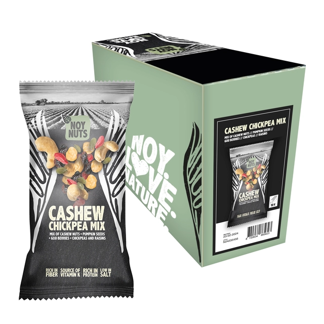 Een Cashewnoten NoyNuts mix zak 45 gram koop je bij VHK Kantoorartikelen