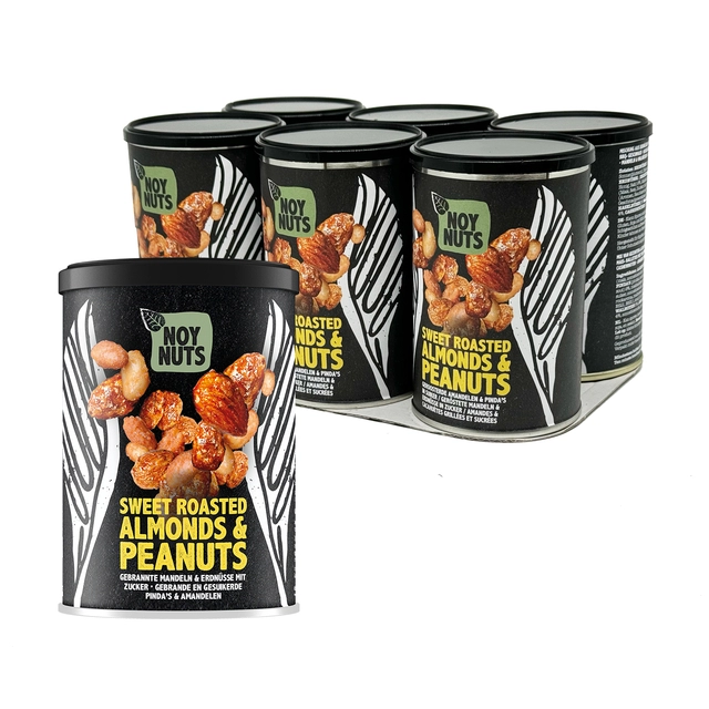 Een Pinda's NoyNuts gesuikerd en gebrand met amandelen blik 135 gram koop je bij VHK Kantoorartikelen