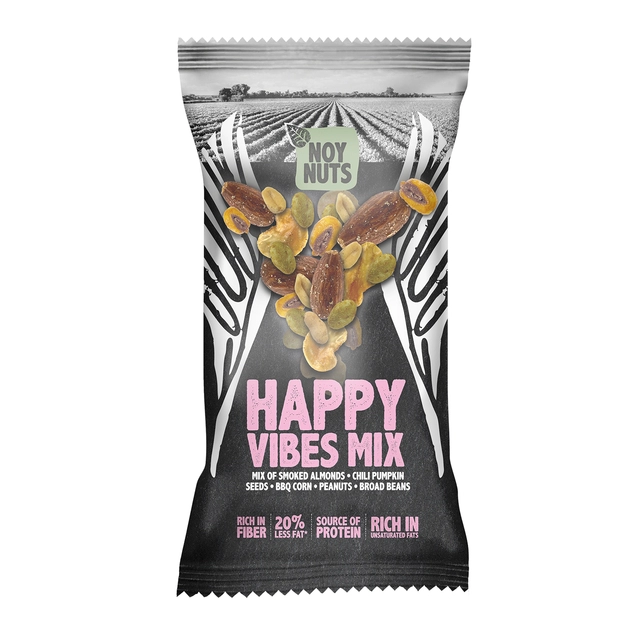 Een Noten NoyNuts happy vibes mix zak 45 gram koop je bij VHK Kantoorartikelen