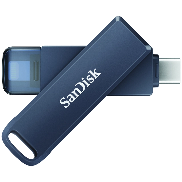 Een Phone Drive 128GB lightning- USB-C blauw koop je bij Boek en kantoorvakhandel Reterink