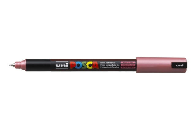 Een Verfstift Posca PC1MR extra fijn metallic rood koop je bij Hoekmankantoorartikelen.nl