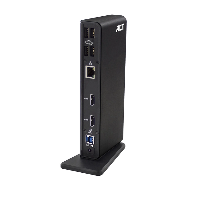 Een Dockingstation ACT USB-C Dual Monitor met laadpoort koop je bij Hoekmankantoorartikelen.nl