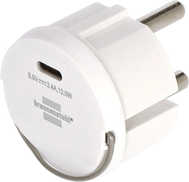 Een Stopcontactadapter Brennenstuhl USB C 2.4A wit koop je bij Boek en kantoorvakhandel Reterink