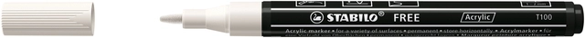 Een Acrylmarker STABILO Free Acrylic T100 wit koop je bij Clippz! Office Supplies