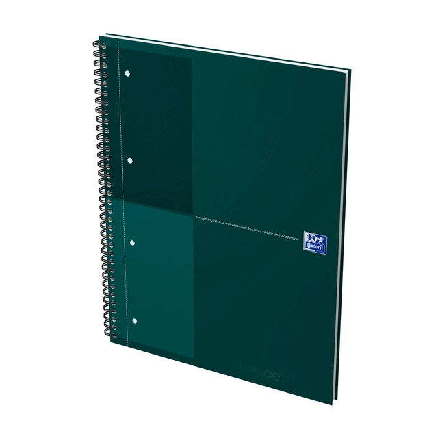 Een Spiraalblok Oxford International Notebook A4+ lijn groen koop je bij economaat.be