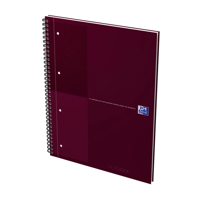 Een Spiraalblok Oxford International Notebook A4+ lijn rood koop je bij economaat.be