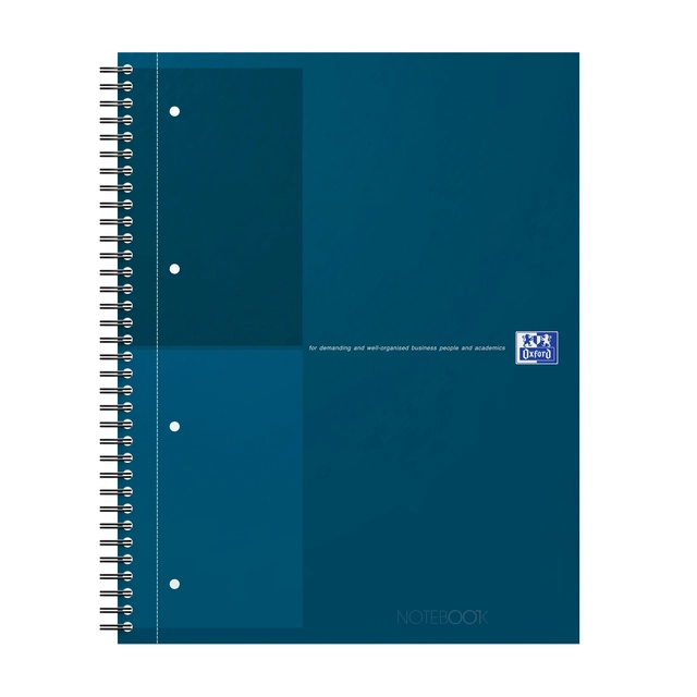 Een Spiraalblok Oxford International Notebook A4+ lijn petrol blauw koop je bij economaat.be