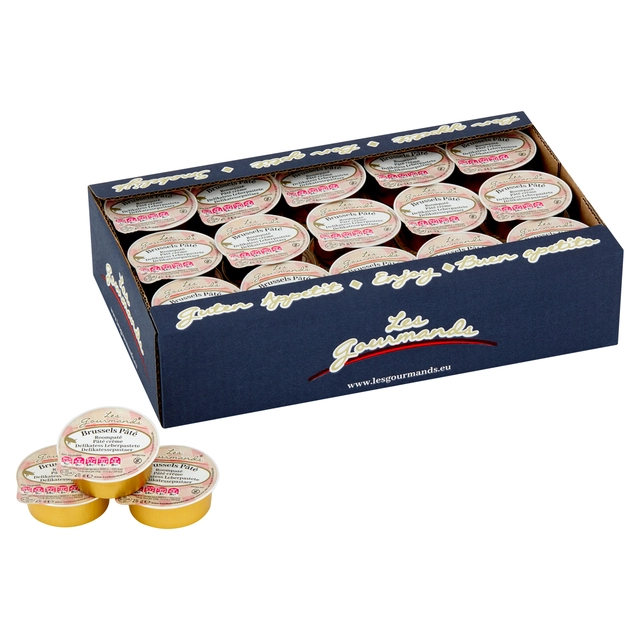 Een Roompaté Les Gourmands Brussels 45x25 gram cupjes koop je bij Clippz! Office Supplies