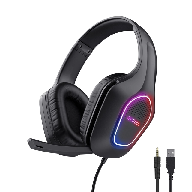 Een Gaming Headset Trust GXT416 Zirox LED zwart koop je bij The Cartridge Shop bvba