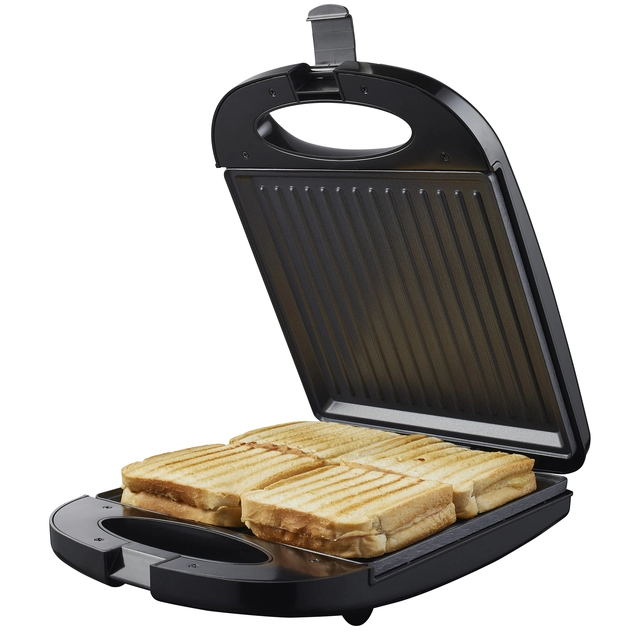 Een Tosti apparaat Tomado XXL 1200 Watt zwart koop je bij Continu Kantoor