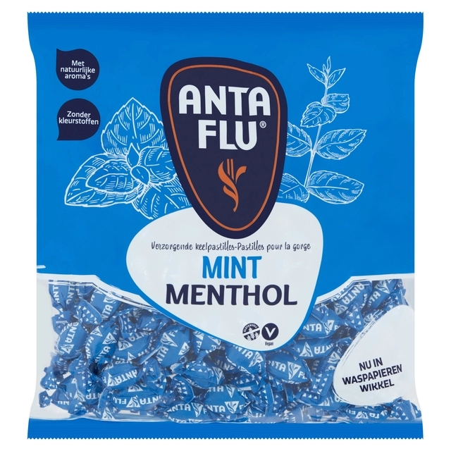 Een Keelpastilles Anta Flu mint zak 1 kilogram koop je bij Continu Kantoor