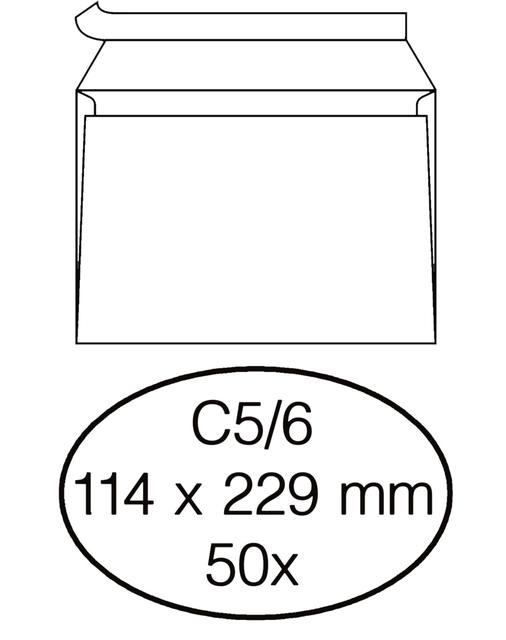 Een Envelop Quantore bank C5/6 114x229mm zelfklevend wit 50 stuks koop je bij Hoekmankantoorartikelen.nl