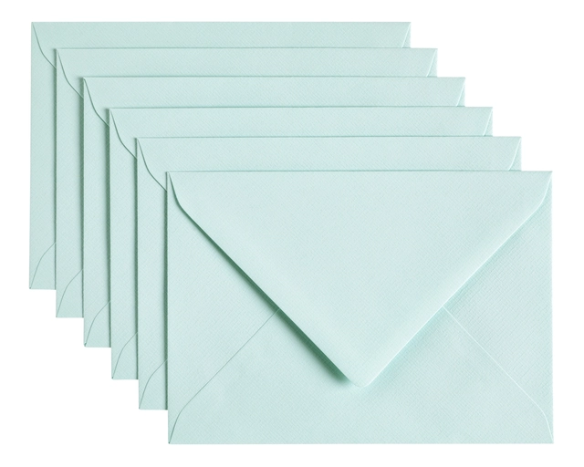 Een Envelop Papicolor C6 114x162mm zeegroen pak à 6 stuks koop je bij Hoekmankantoorartikelen.nl