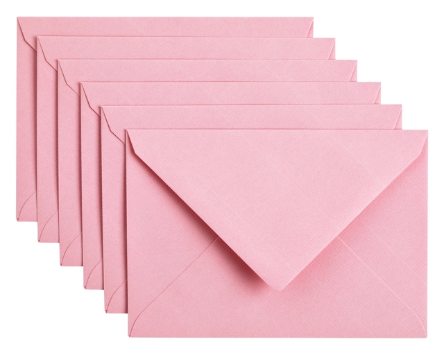 Een Envelop Papicolor C6 114x162mm babyroze pak à 6 stuks koop je bij Hoekmankantoorartikelen.nl