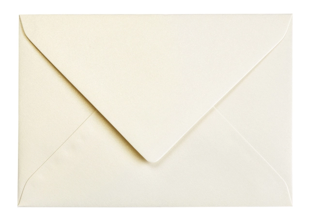 Een Envelop Papicolor C6 114x162mm metallic ivoor pak à 6 stuks koop je bij Hoekmankantoorartikelen.nl