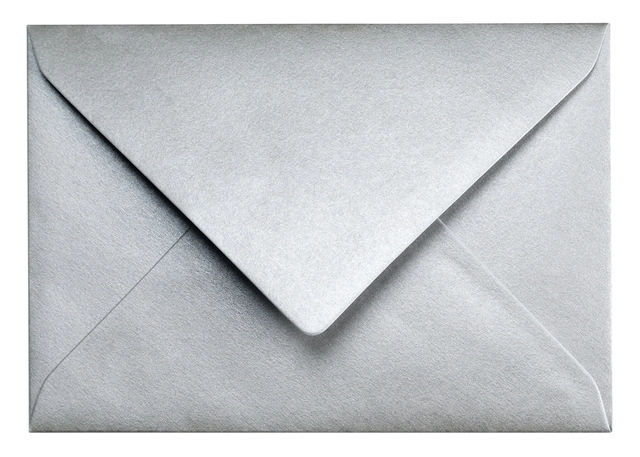 Een Envelop Papicolor C6 114x162mm metallic zilver pak à 6 stuks koop je bij Hoekmankantoorartikelen.nl