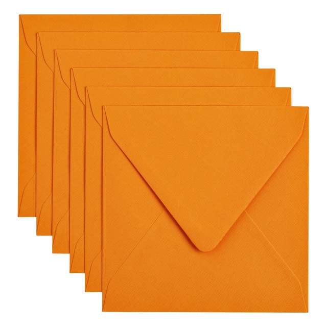 Een Envelop Papicolor 140x140mm oranje pak à 6 stuks koop je bij Hoekmankantoorartikelen.nl