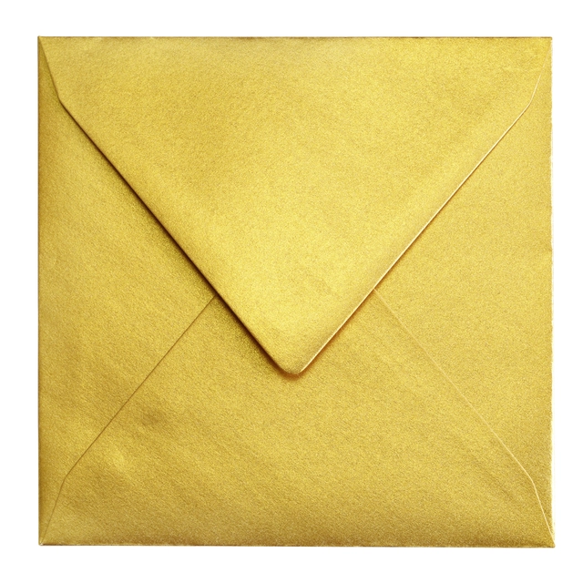 Een Envelop Papicolor 140x140mm metallic goud pak à 6 stuks koop je bij Hoekmankantoorartikelen.nl