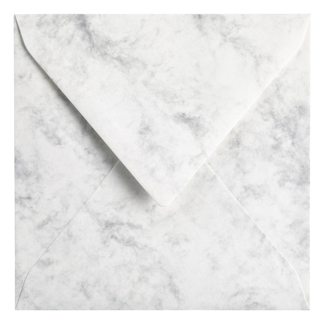 Een Envelop Papicolor 140x140mm marble grijs pak à 6 stuks koop je bij Hoekmankantoorartikelen.nl