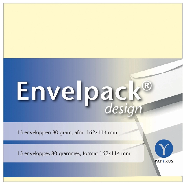 Een Envelop Papyrus Envelpack Design C6 114x162mm ivoor 894400 15 stuks koop je bij Hoekmankantoorartikelen.nl