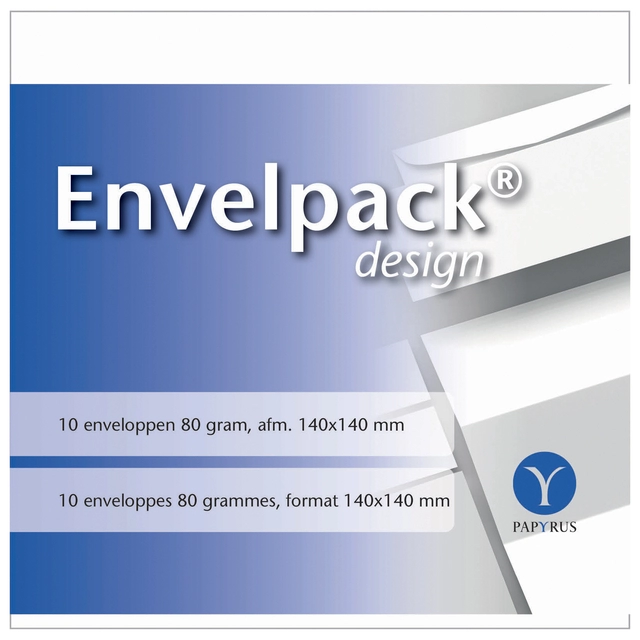 Een Envelop Papyrus Envelpack Design vierkant 140x140mm wit 894416 10 stuks koop je bij Hoekmankantoorartikelen.nl