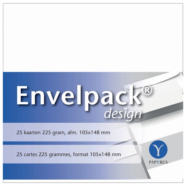 Een Enkele kaart Papyrus Envelpack Design A6 105x148mm wit 894426 koop je bij VHK Kantoorartikelen