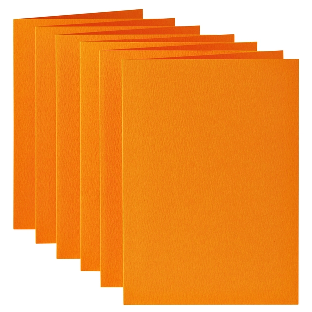 Een Correspondentiekaart Papicolor dubbel 105x148mm oranje pak à 6 stuks koop je bij VHK Kantoorartikelen