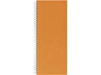 Een Notitieboek 135x330mm lijn 160blz 70gr spiraal oranje koop je bij VHK Kantoorartikelen