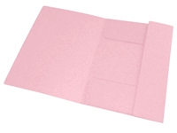 Een Elastomap Oxford Top File+ A4 3 kleppen 390gr pastel roze koop je bij VHK Kantoorartikelen