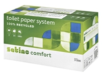 Een Toiletpapier Satino Comfort JT3 systeemrol 2-laags 724vel wit 317960 koop je bij VHK Kantoorartikelen