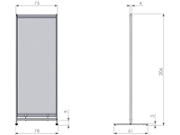 Een Vloerscheidingspaneel Nobo vrijstaand doorzichtig PVC 780x2060mm koop je bij VHK Kantoorartikelen