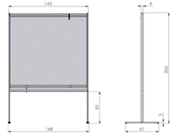 Een Scheidingswand Nobo vrijstaand doorzichtig PVC 1480x2060mm koop je bij VHK Kantoorartikelen