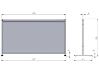 Een Bureauscherm Nobo doorzichtig PVC 1470x860mm koop je bij VHK Kantoorartikelen