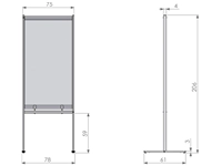 Een Scheidingswand Nobo vrijstaand doorzichtig PVC 780x2060mm koop je bij VHK Kantoorartikelen