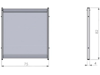 Een Bureauscherm Nobo Modulair doorzichtig PVC 750x820mm koop je bij VHK Kantoorartikelen