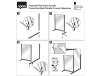 Een Bureauscherm uitbreidingspaneel Nobo Modulair transparant acryl 400x1000mm koop je bij VHK Kantoorartikelen