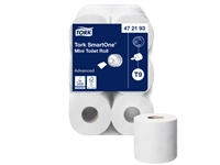 Een Toiletpapier Tork SmartOne® Mini T9 advanced 2-laags 620 vel wit 472193 koop je bij VHK Kantoorartikelen