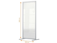 Een Scheidingswand Nobo Modulaire transparant acryl 80x180cm koop je bij The Cartridge Shop bvba