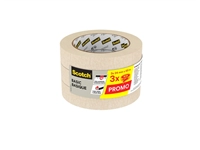 Een Afplaktape Scotch Basic 24mmx50m beige 3 rollen koop je bij Hoekmankantoorartikelen.nl