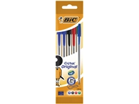 Een Balpen Bic Cristal medium assorti blister à 5 stuks koop je bij Hoekmankantoorartikelen.nl