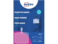 Een Badge Avery met clip 4822 60x90mm 25 stuks + 32 insteekkaarten koop je bij VHK Kantoorartikelen