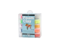 Een Klei Foam Clay basic 10 x 35gr 10 kleuren koop je bij VHK Kantoorartikelen