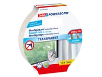 Een Montagetape tesa® Powerbond dubbelzijdig 5mx19mm transparant koop je bij VHK Kantoorartikelen