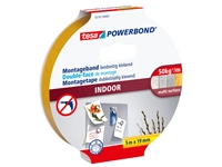 Een Montagetape tesa® Powerbond Indoor dubbelzijdig 5mx19mm wit koop je bij VHK Kantoorartikelen